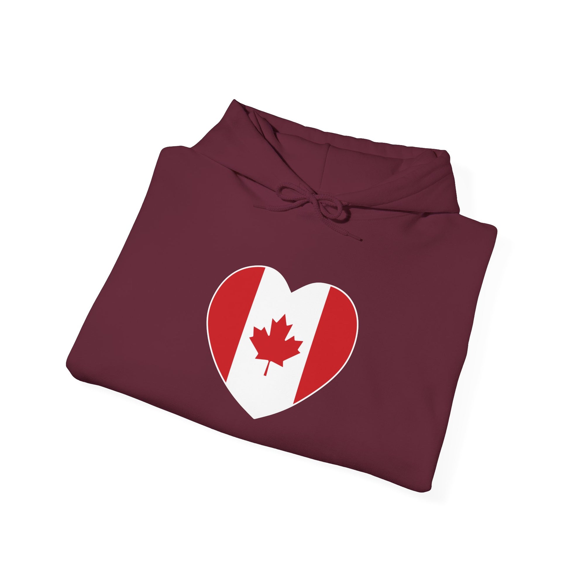 Canada Flag Heart Hoodie