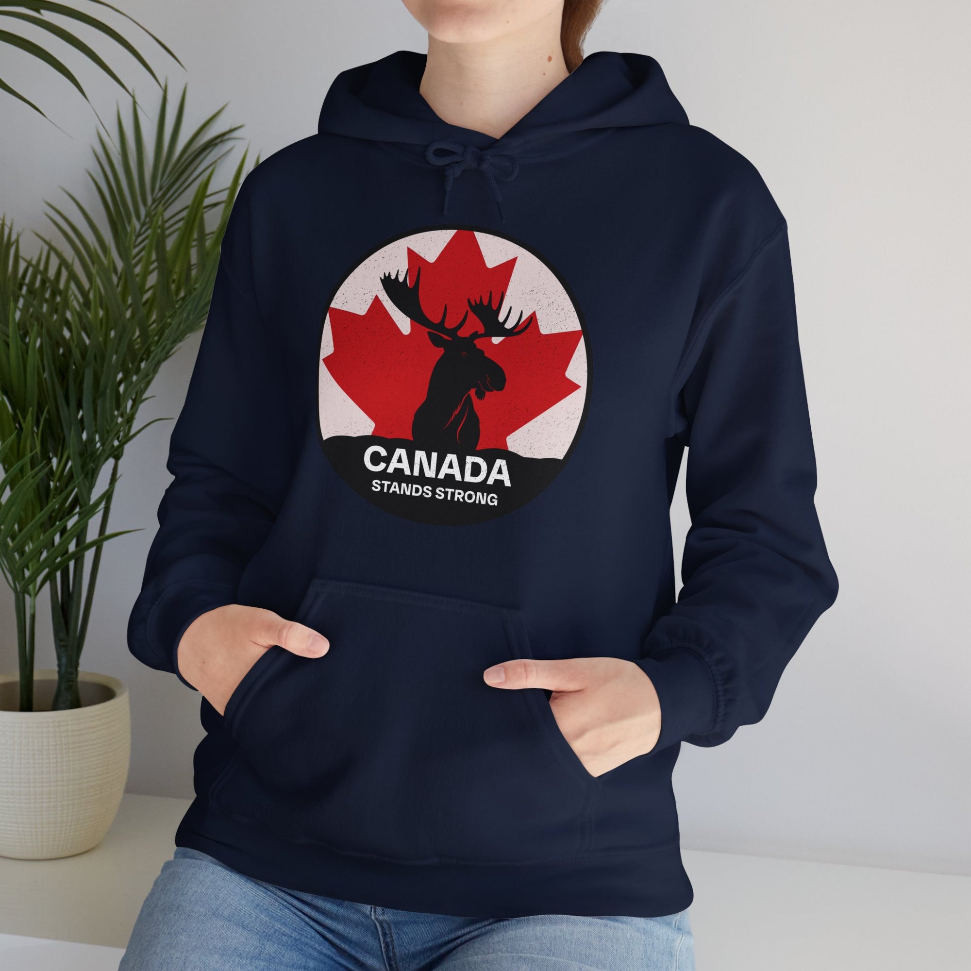 Canada Stands Strong Moose Hoodie
