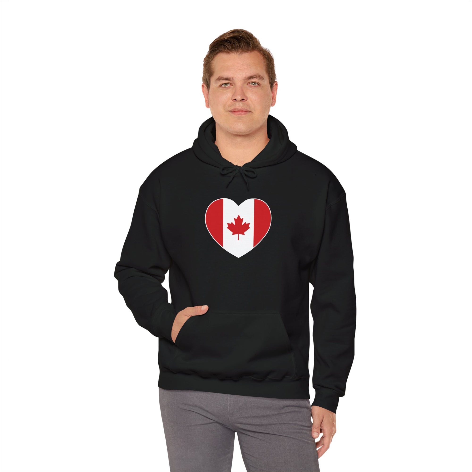 Canada Flag Heart Hoodie