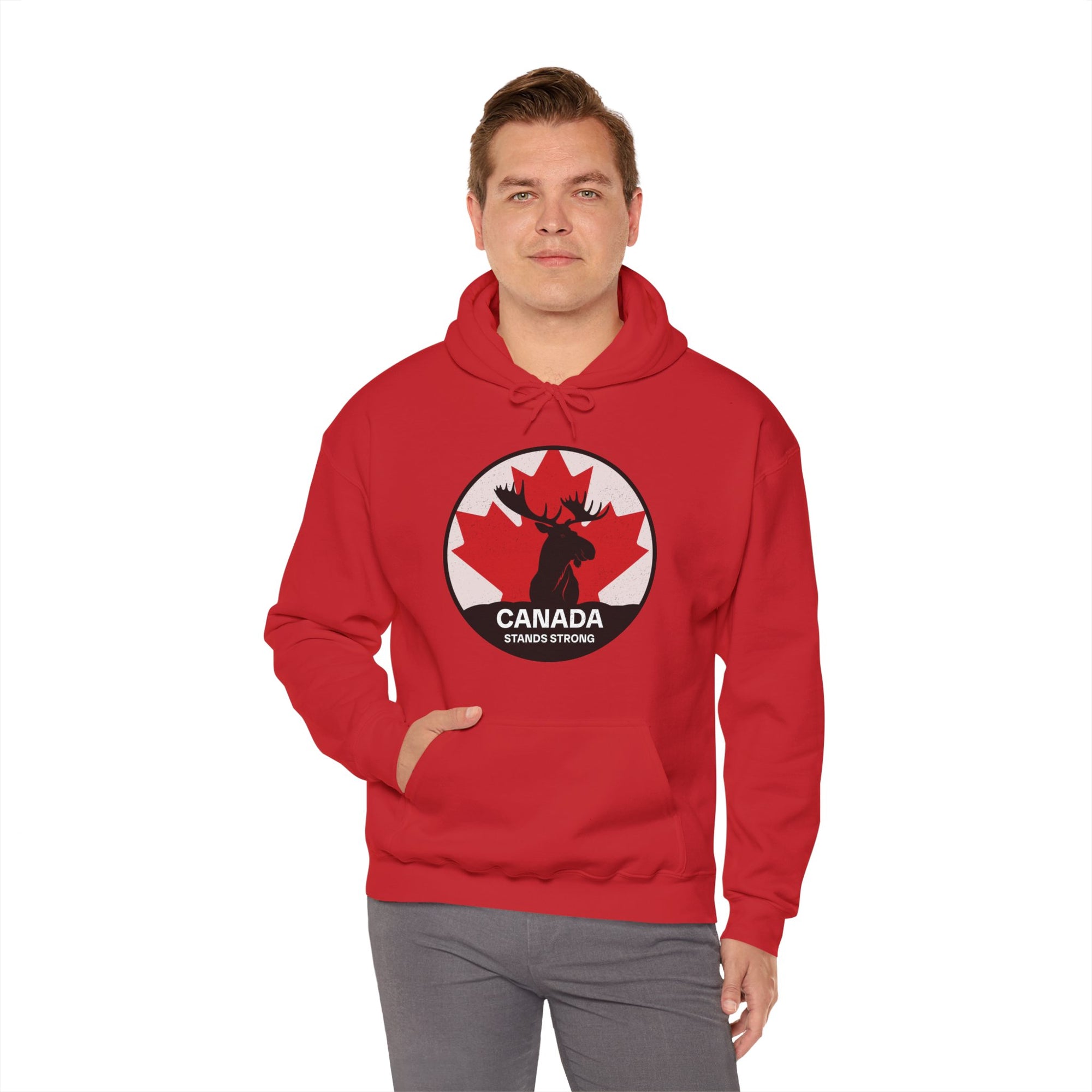 Canada Stands Strong Moose Hoodie