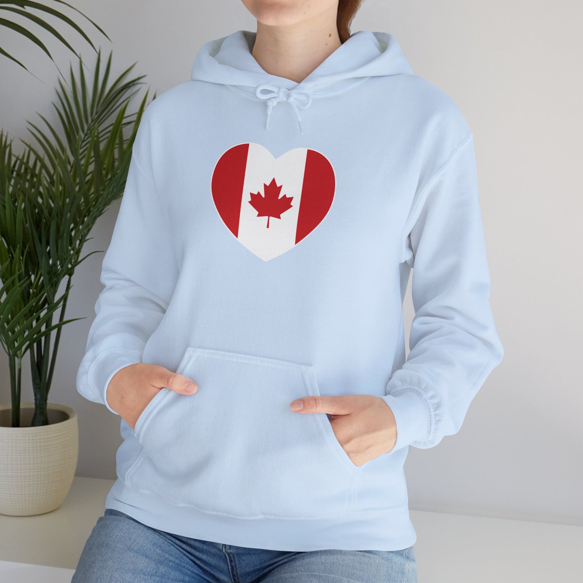 Canada Flag Heart Hoodie