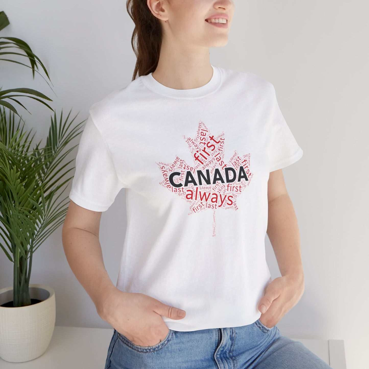Canada First, Last, Always Maple Word Cloud T-Shirt