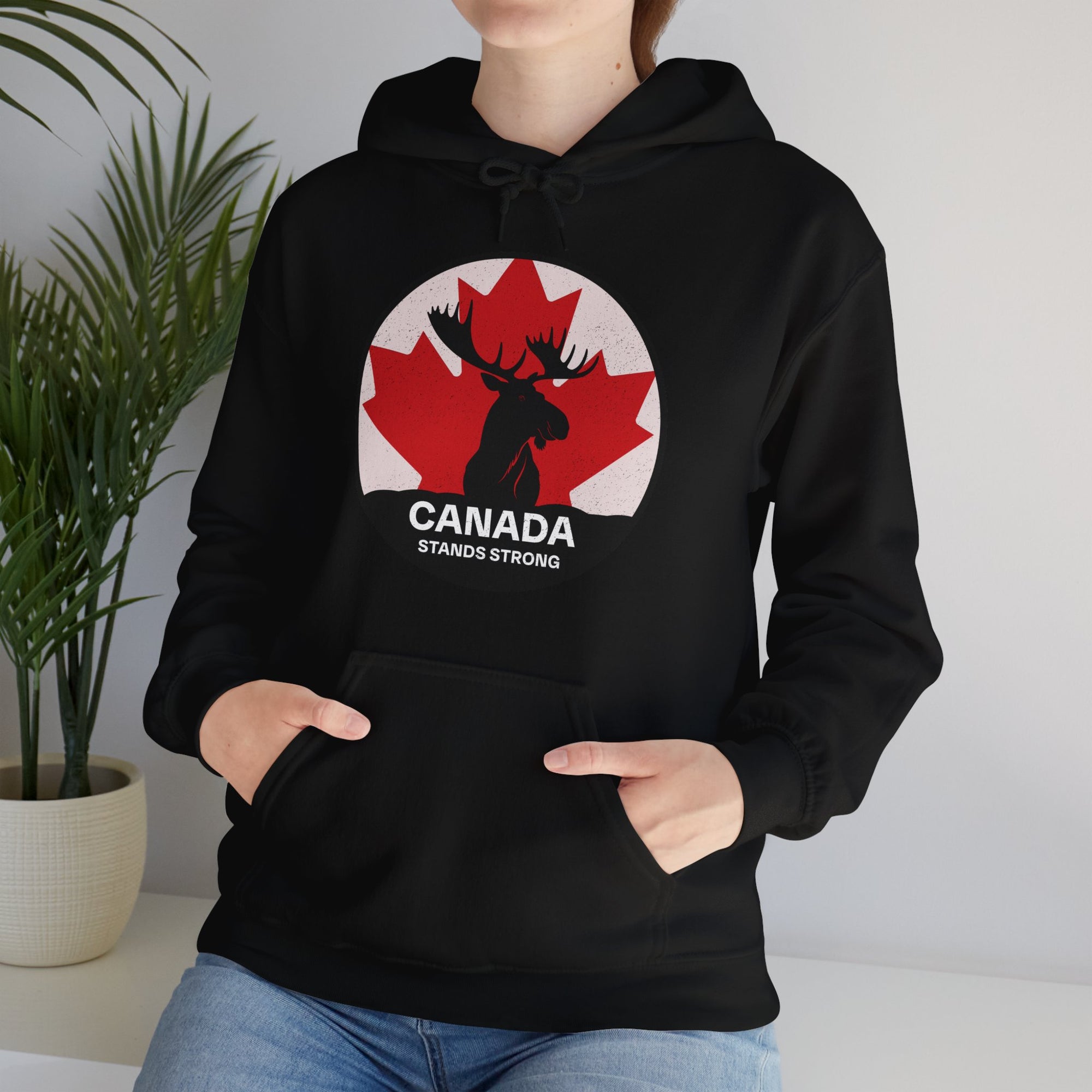 Canada Stands Strong Moose Hoodie