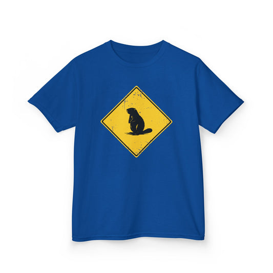 beaver crossing kids shirt blue