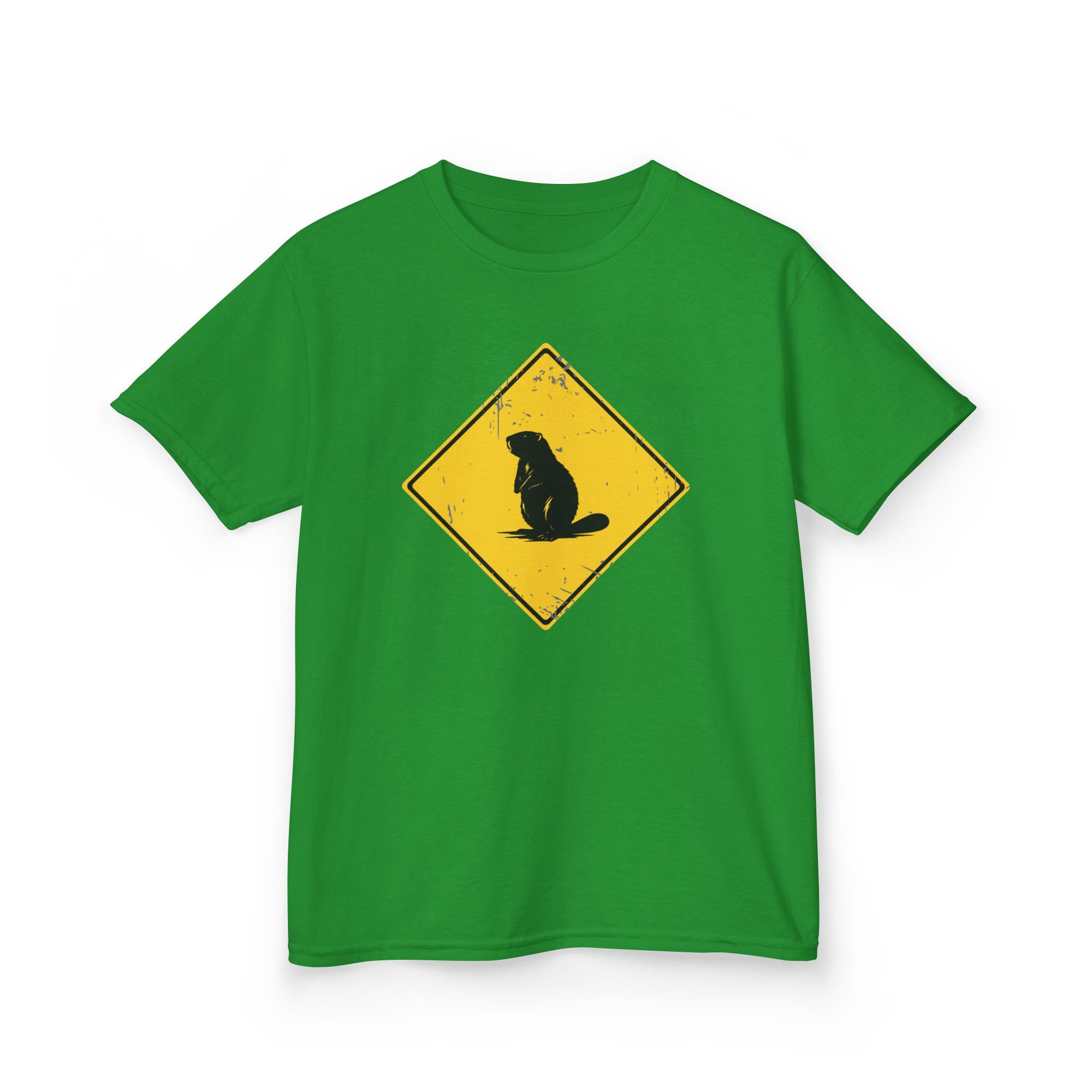 beaver crossing kids shirt green