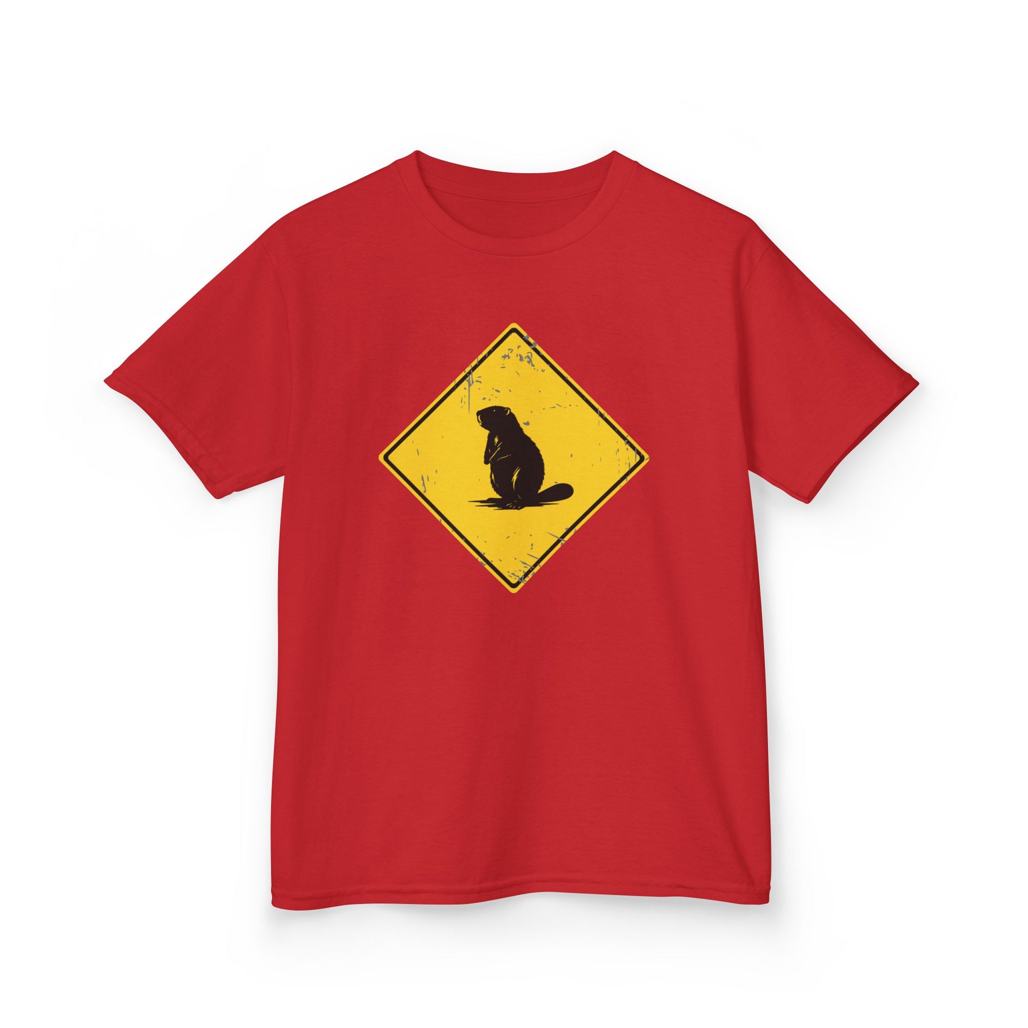 beaver crossing kids shirt red