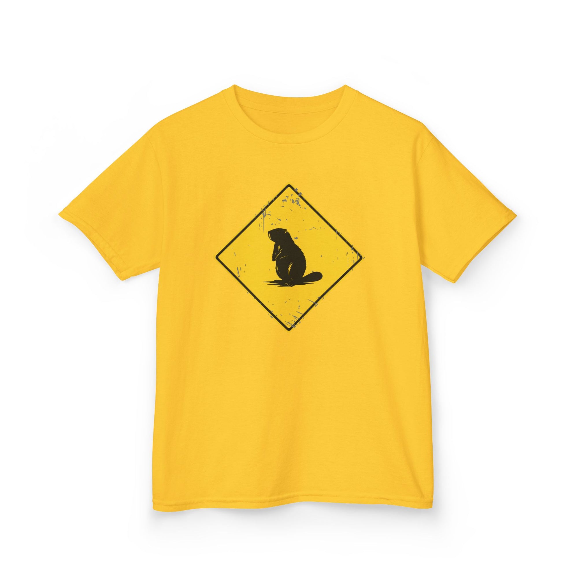 beaver crossing kids shirt yellow