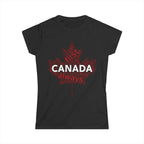 Canada First, Last, Always Maple Word Cloud Women's Shirt Black