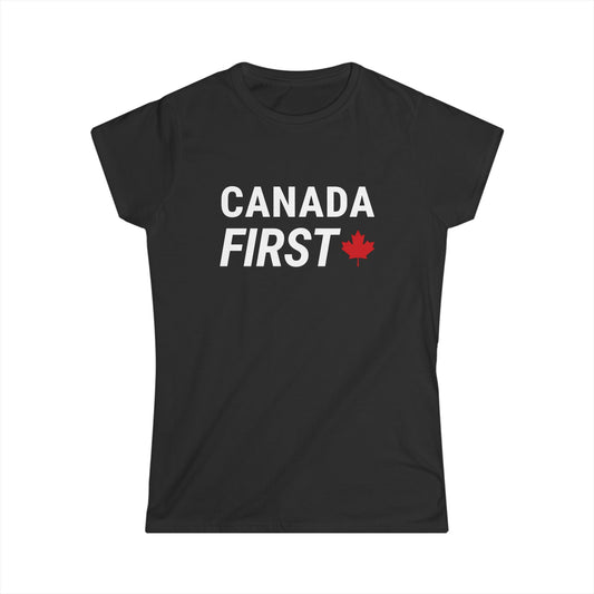 Canada First Maple Leaf Women Shirt Black