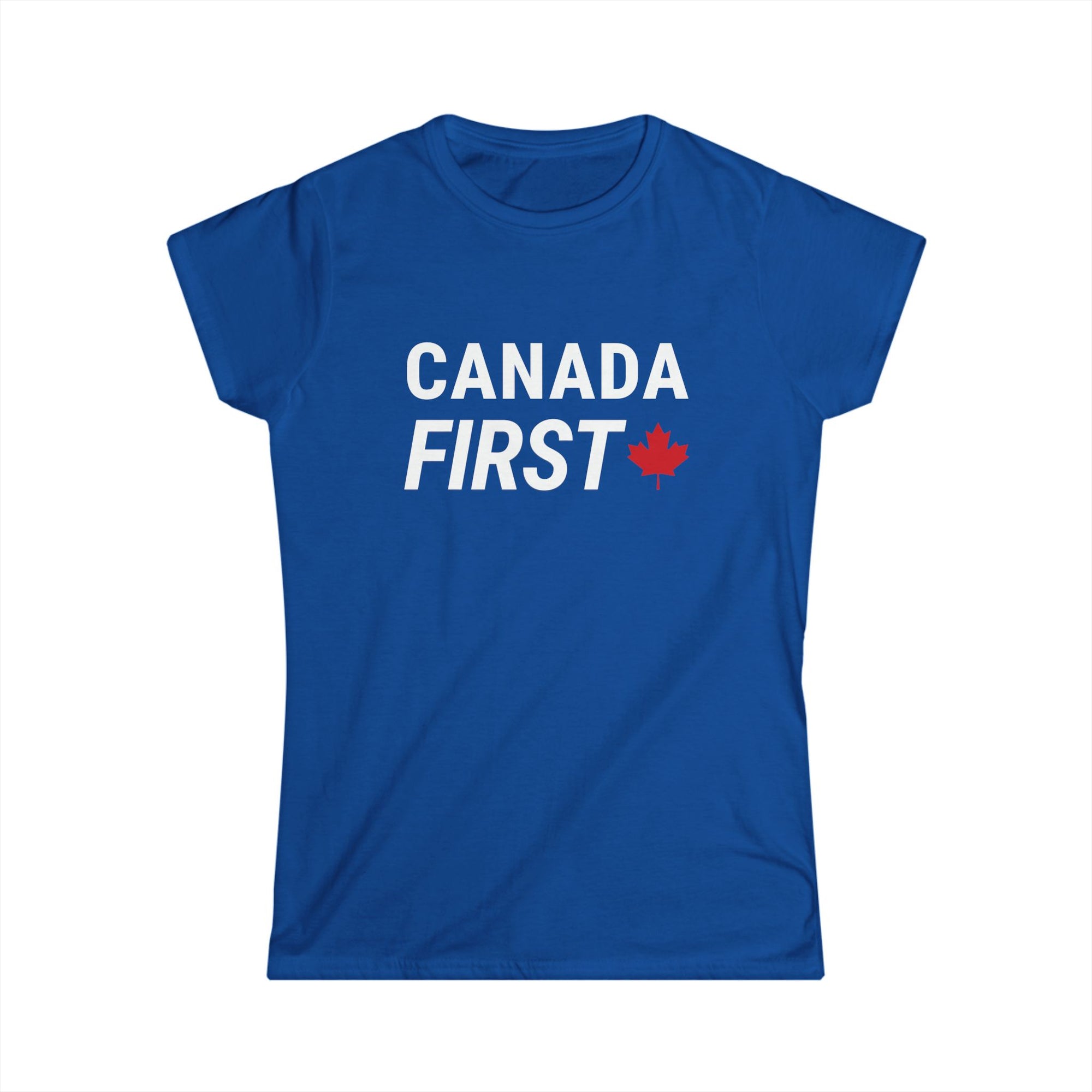 Canada First Maple Leaf Women Shirt Blue