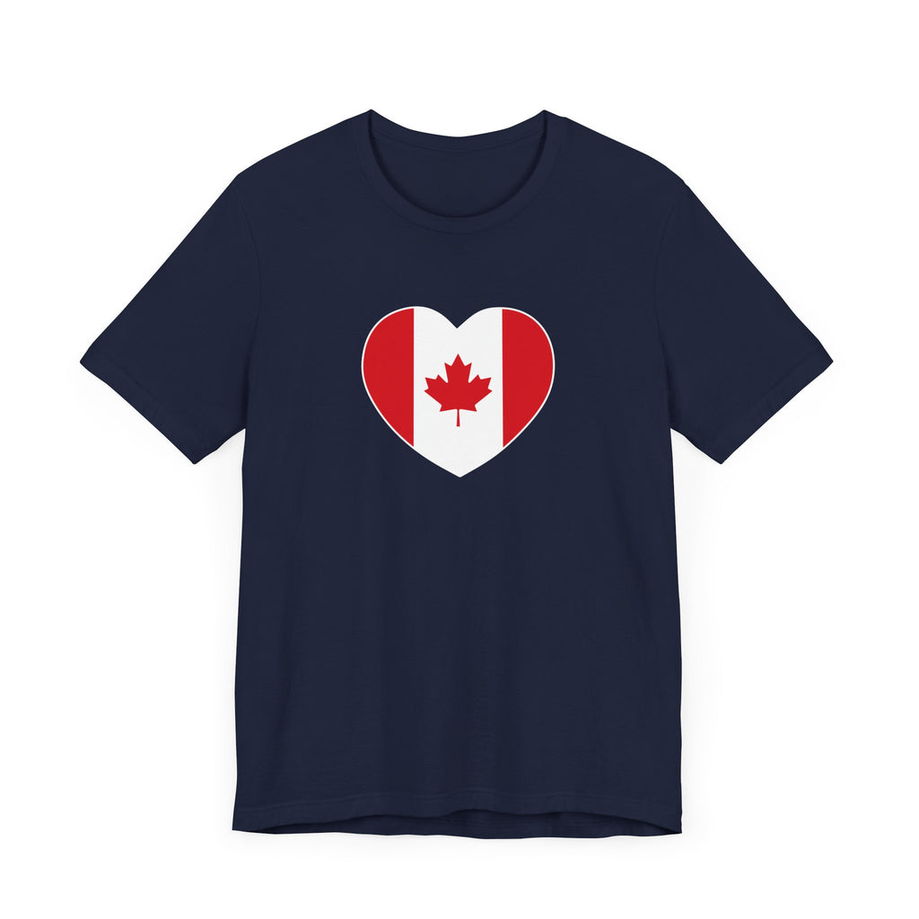 Canada Flag Heart Shirt Navy