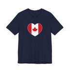 Canada Flag Heart Shirt Navy