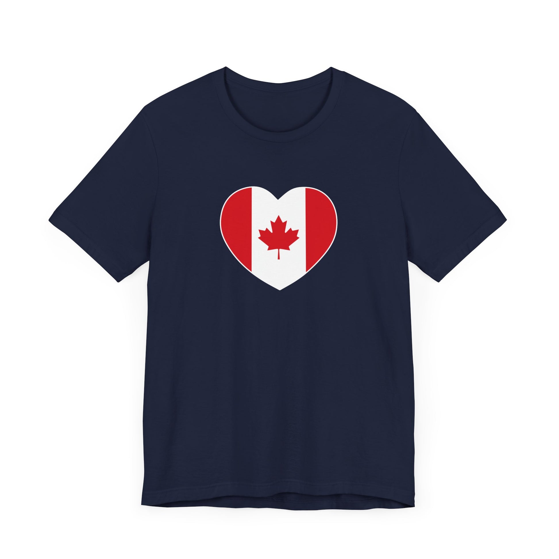 Canada Flag Heart Shirt Navy