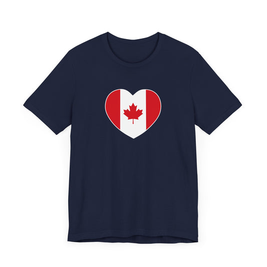 Canada Flag Heart Shirt Navy