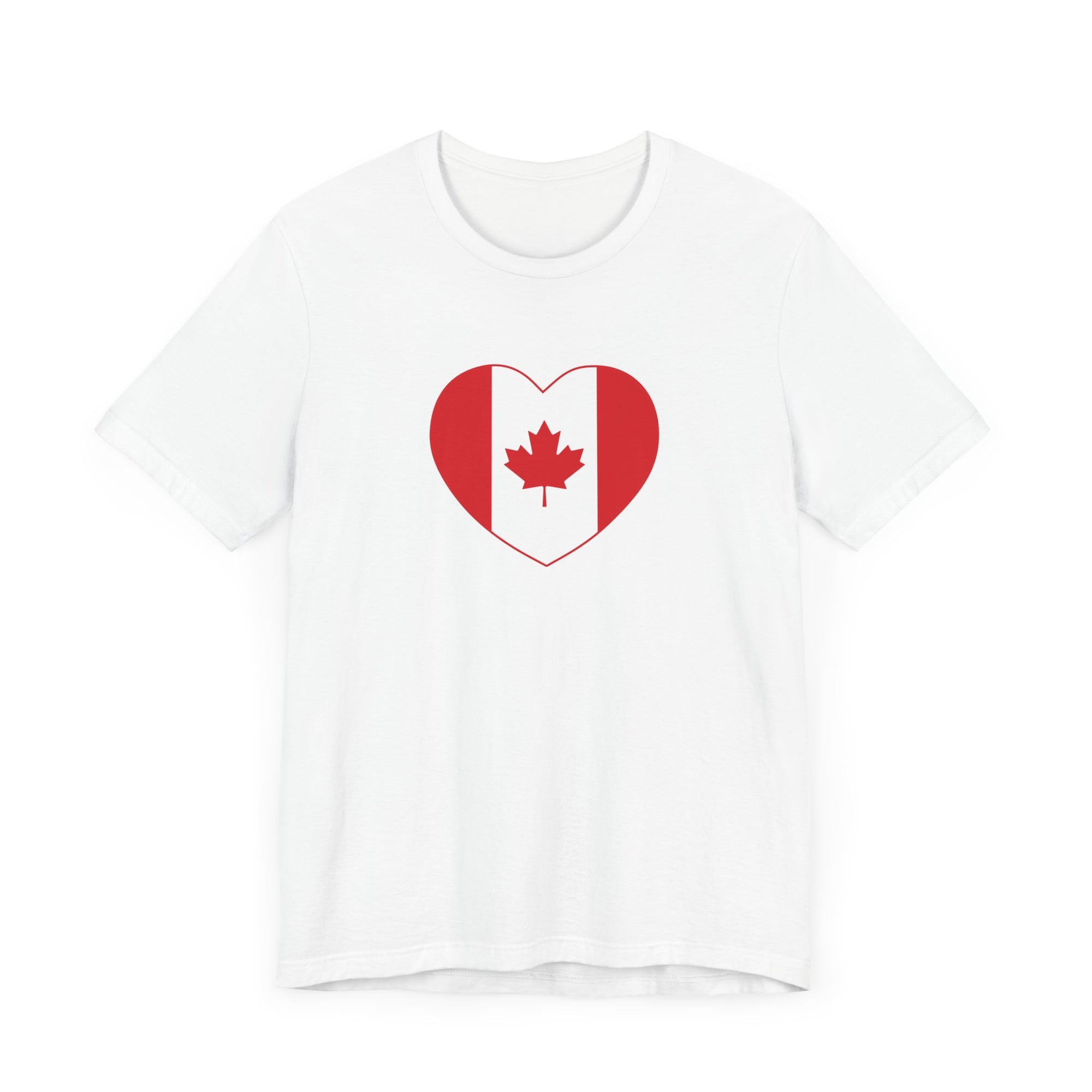 Canada Flag Heart Shirt White