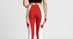 canada flag leggings back
