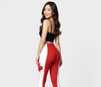 canada flag leggings model back