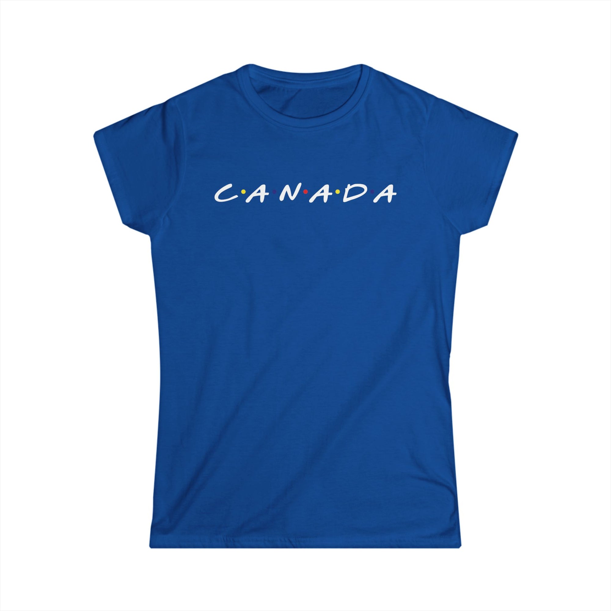 Canada friends theme women's shirt blue
