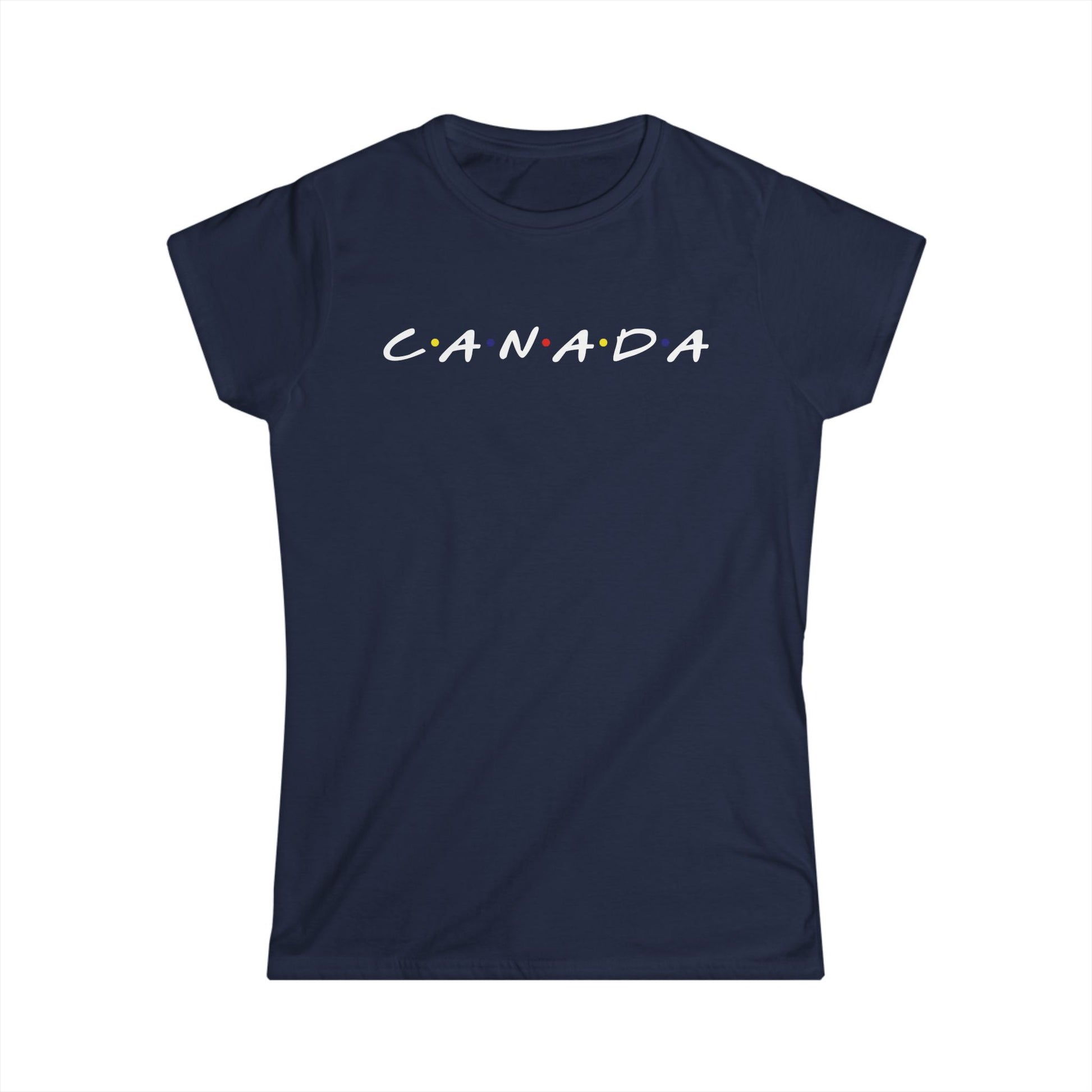 Canada friends theme women's shirt navy