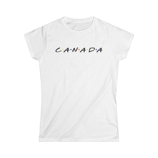 Canada friends theme women's shirt white