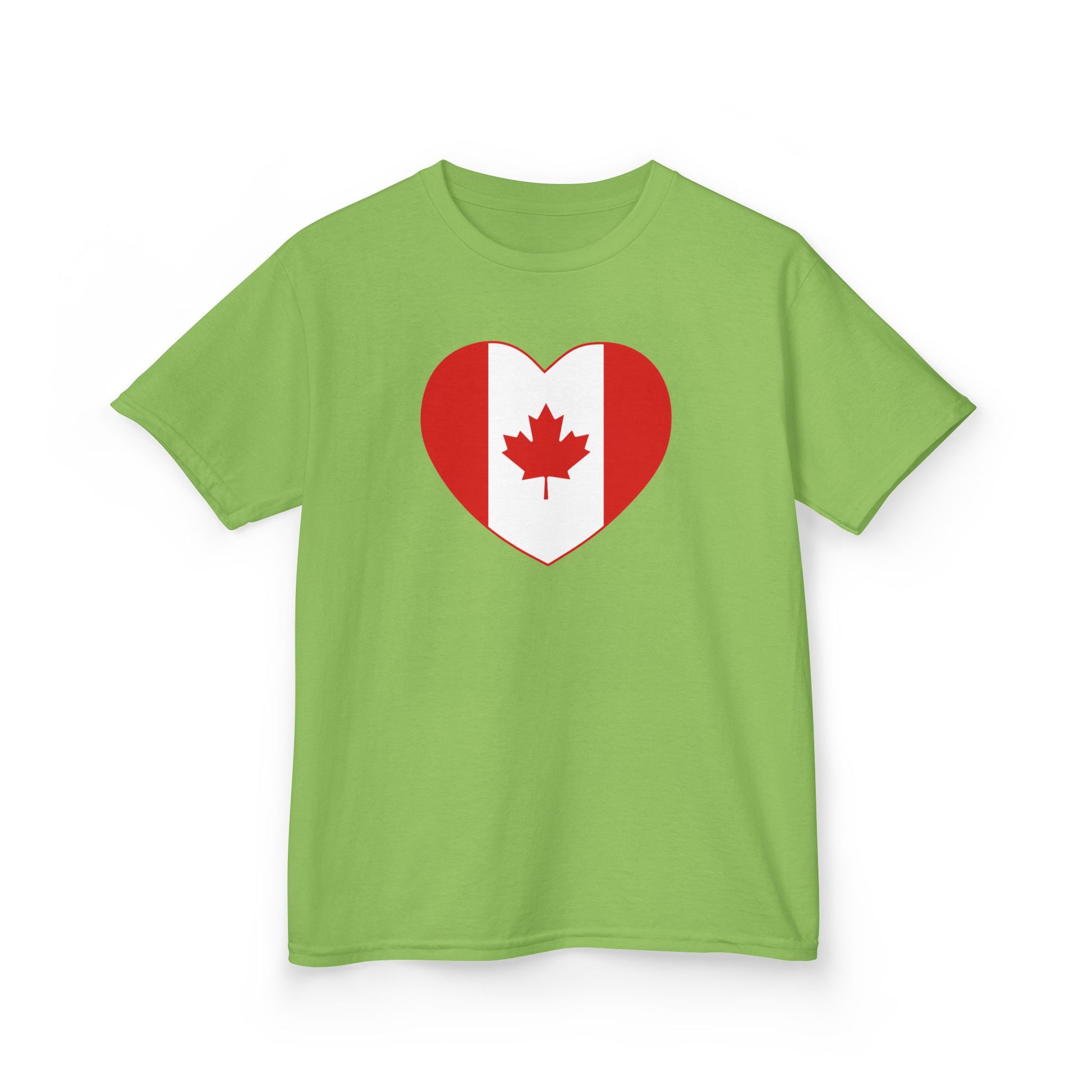 Canada Heart Kid Shirt Light Green