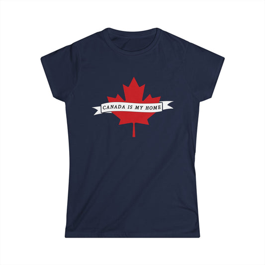 Canada is my home women's shirt navy