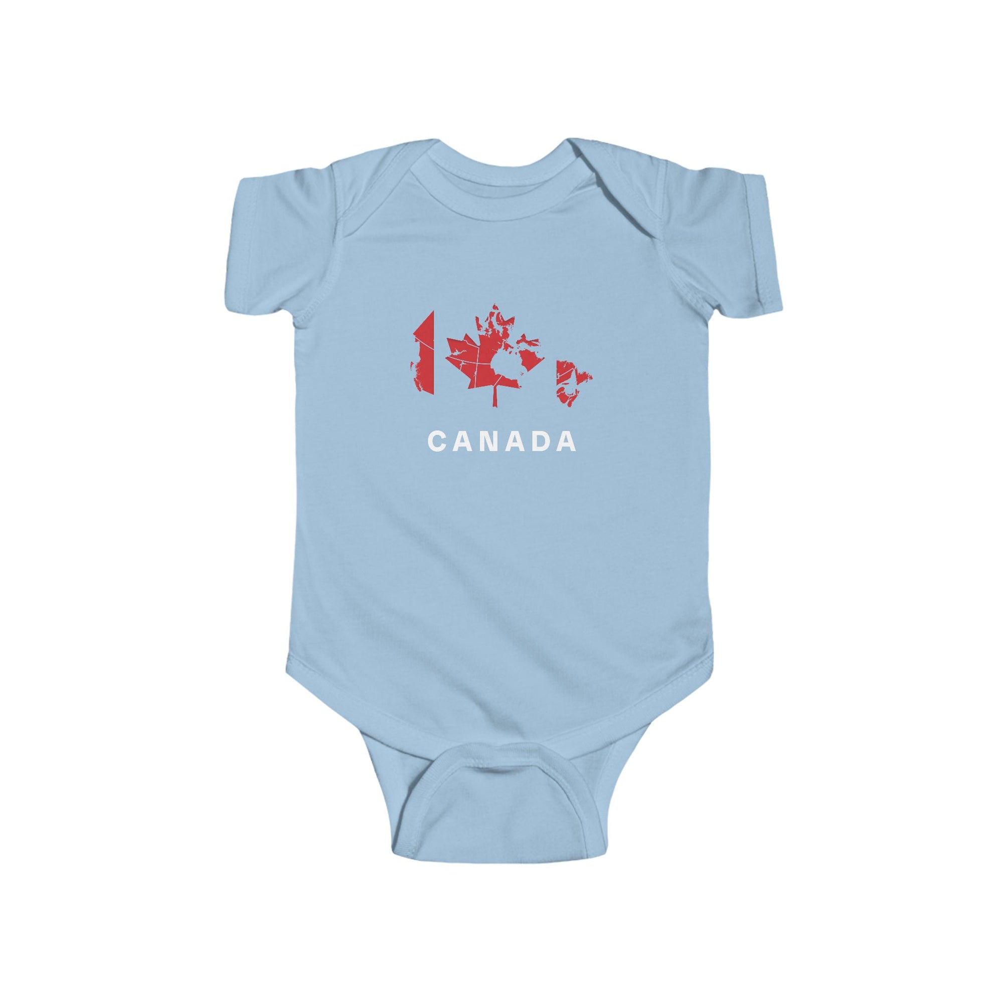 Canada Map Baby Onesie Blue