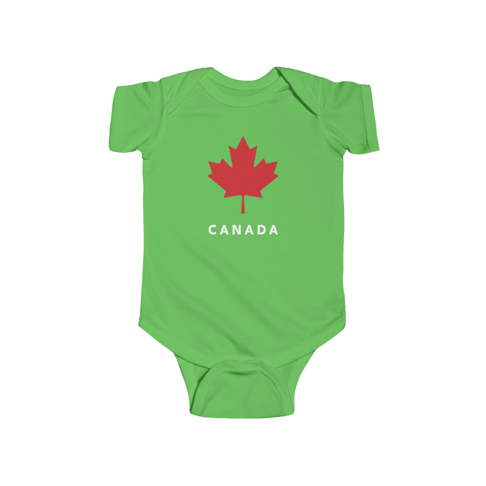 Canada Maple Leaf Baby Onesie Green