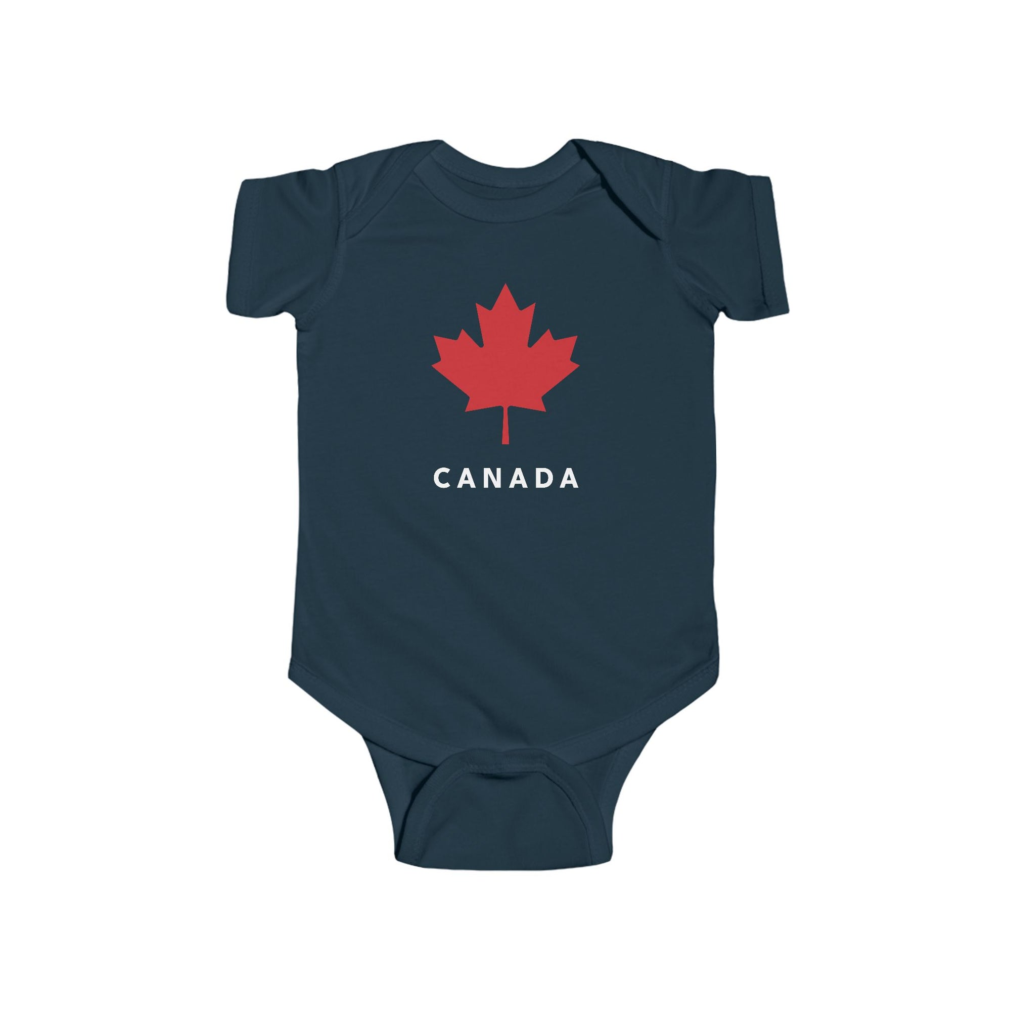 Canada Maple Leaf Baby Onesie Navy