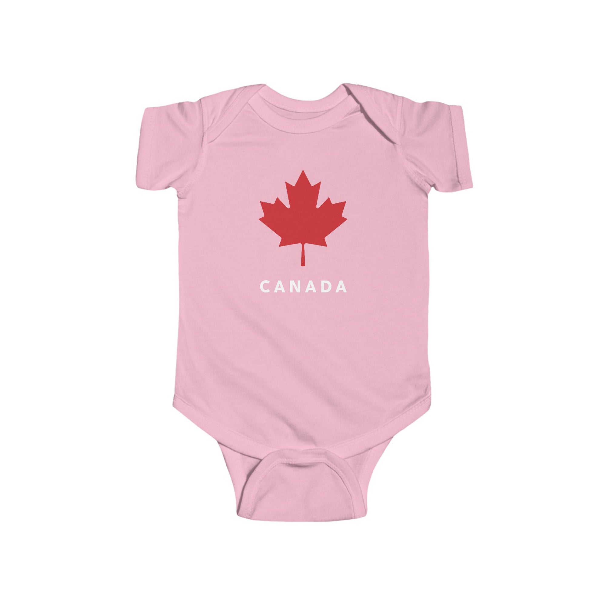 Canada Maple Leaf Baby Onesie Pink
