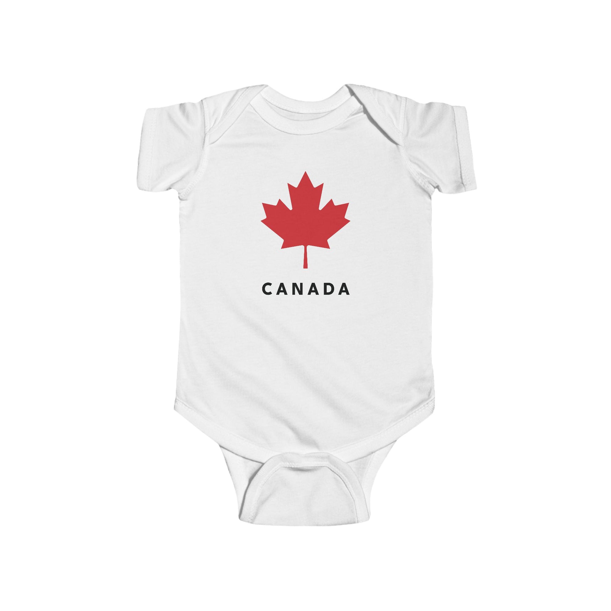 Canada Maple Leaf Baby Onesie White