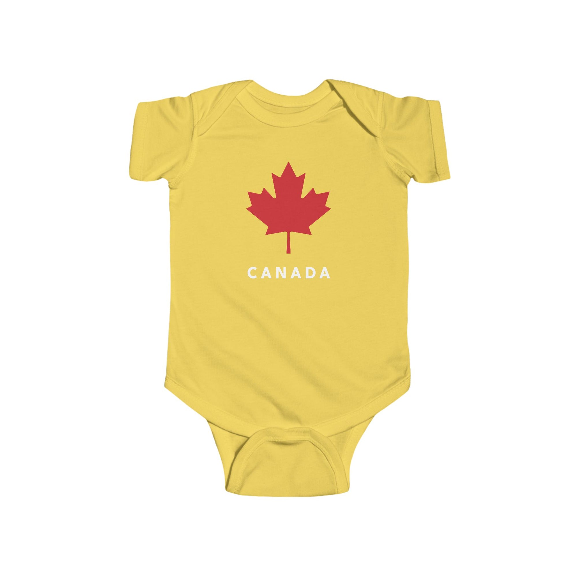 Canada Maple Leaf Baby Onesie Yellow