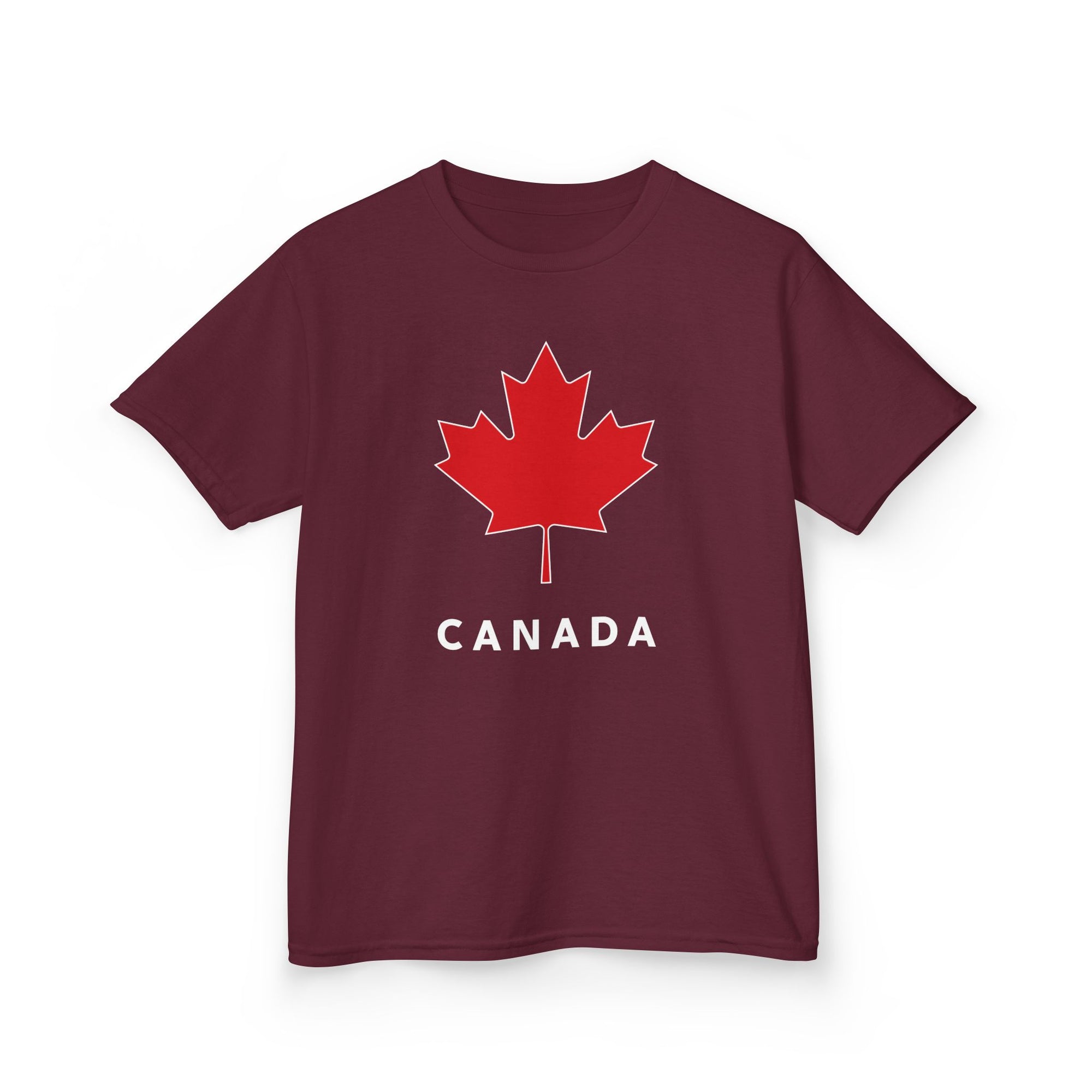 Canada Maple Leaf Kid Shirt Maroon