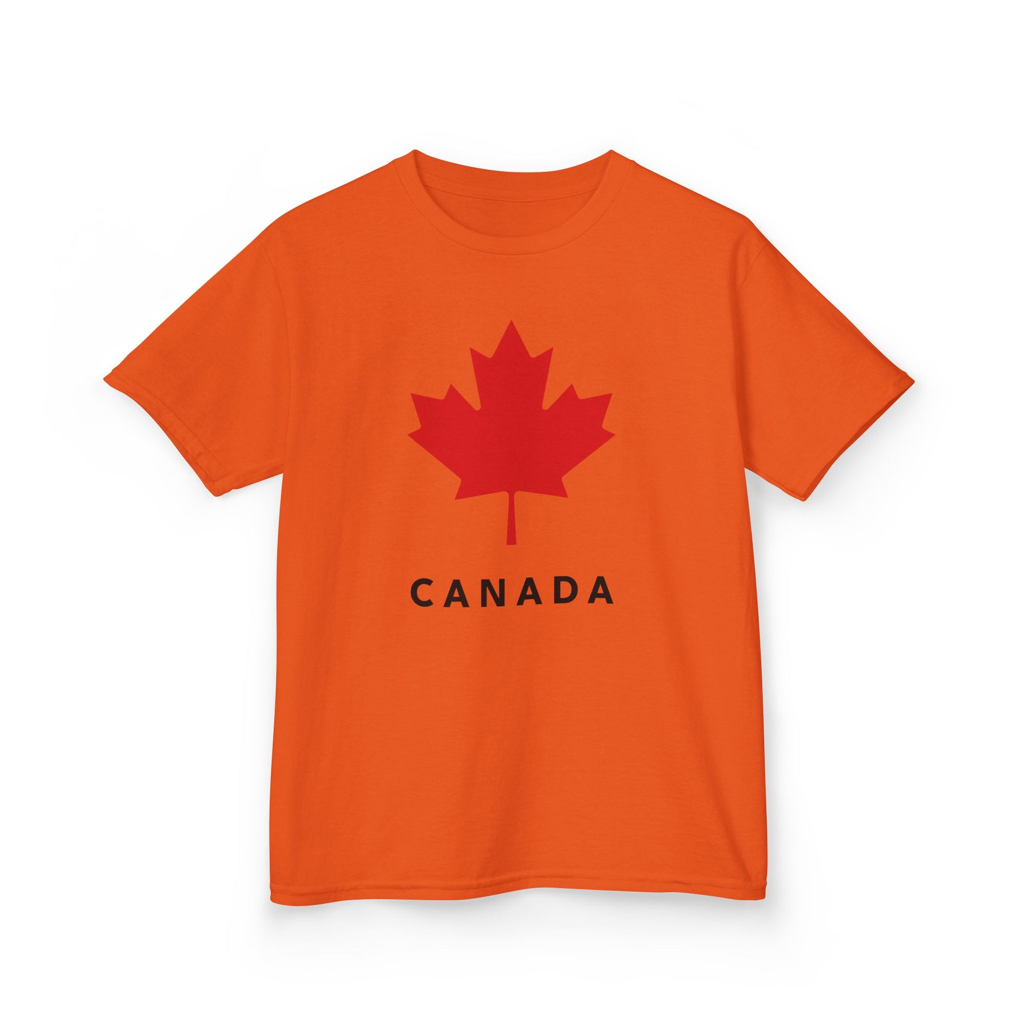 Canada Maple Leaf Kid Shirt Orange