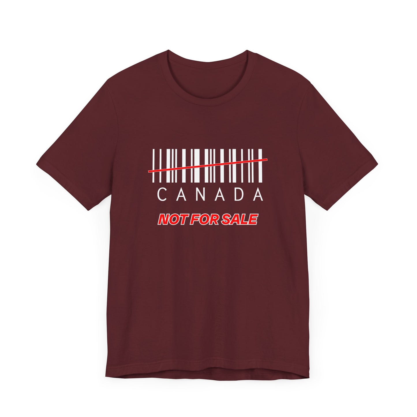 Canada Not For Sale Barcode Shirt Maroon