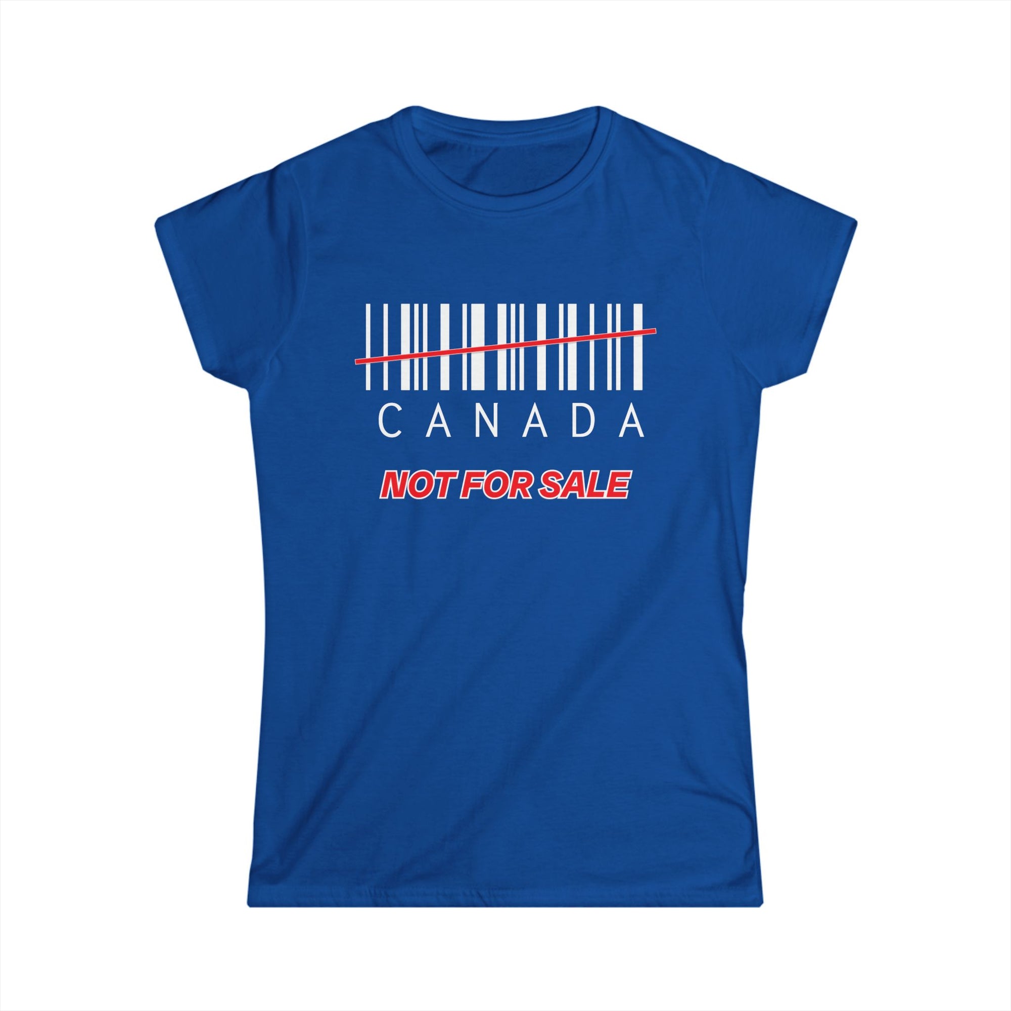 Canada not for sale barcode women's shirt blue