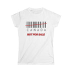Canada not for sale barcode women's shirt white