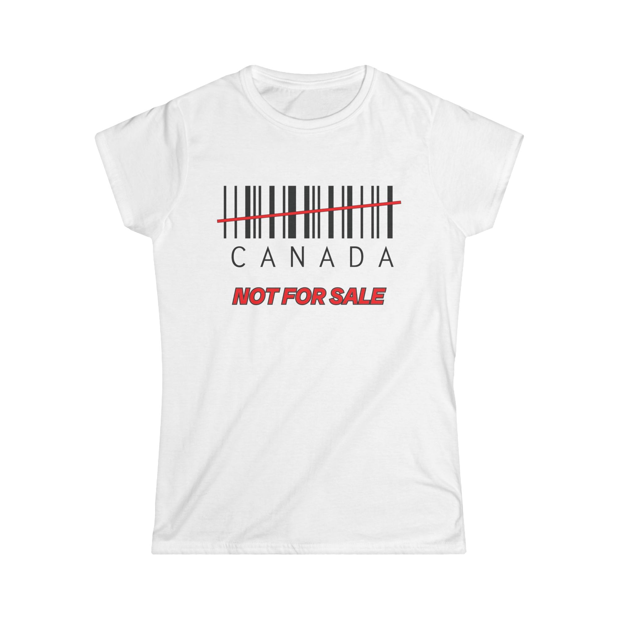 Canada not for sale barcode women's shirt white
