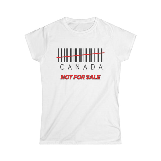 Canada not for sale barcode women's shirt white