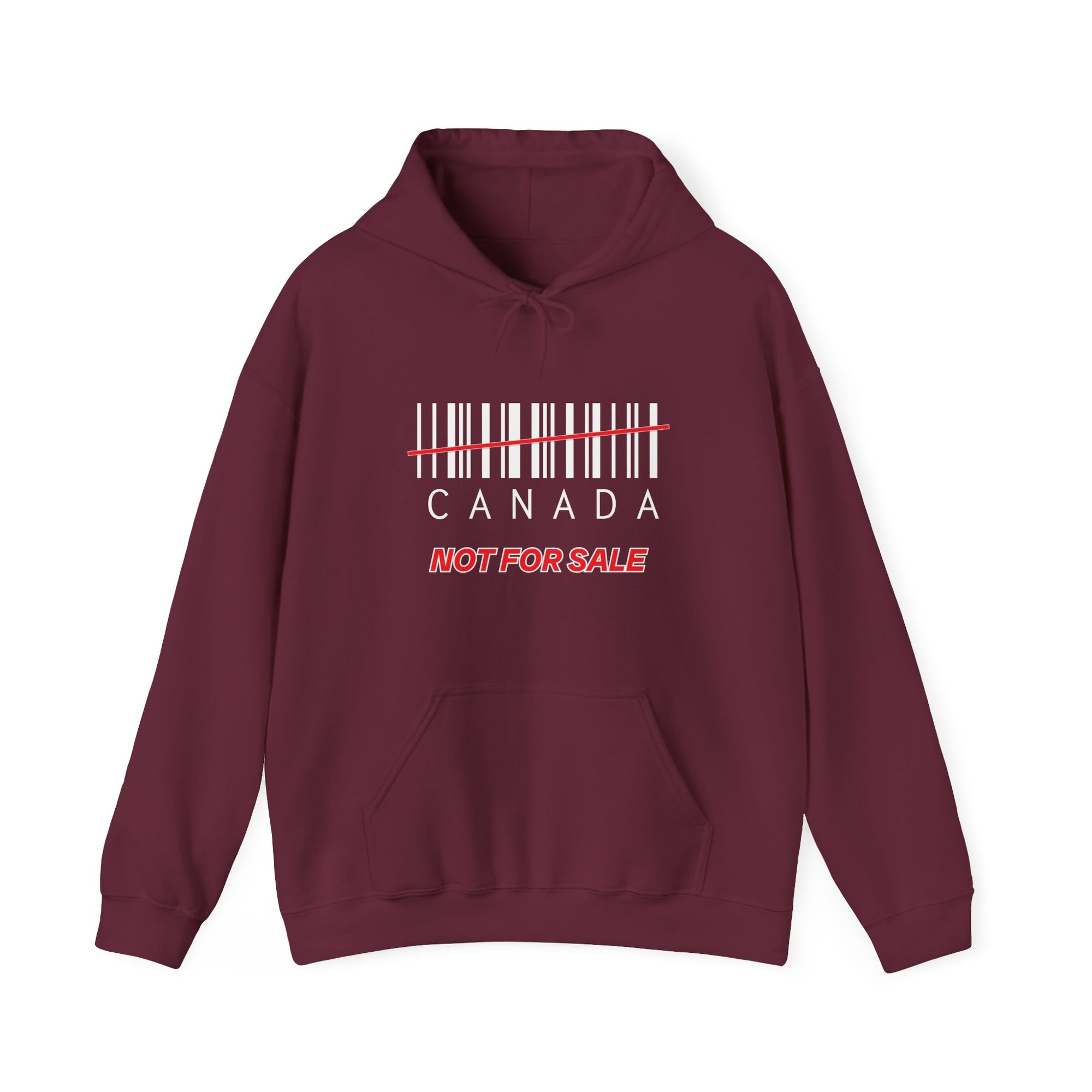 Canada not for sale hoodie maroon