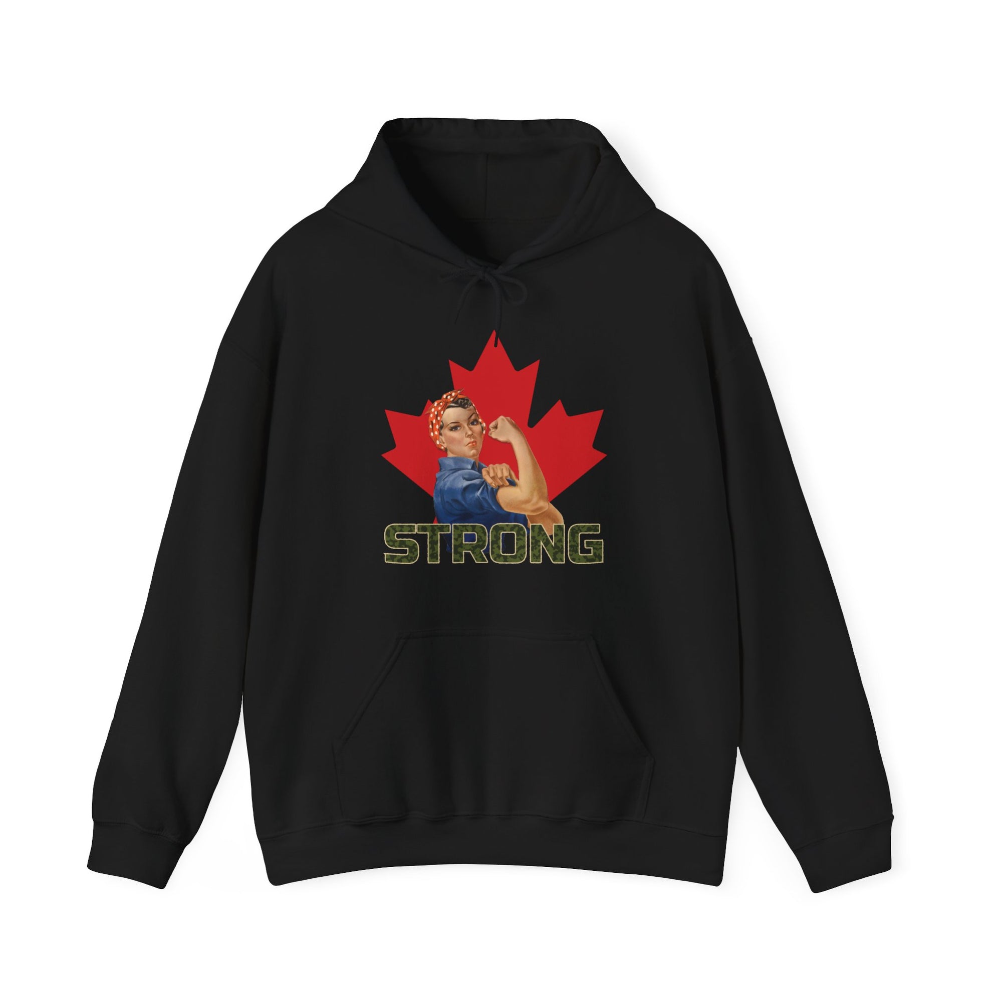 Canada strong woman hoodie black