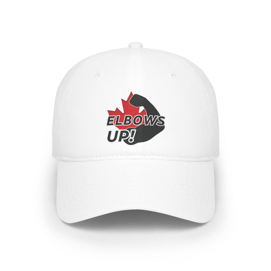 Elbows up! Baseball Cap Canada White