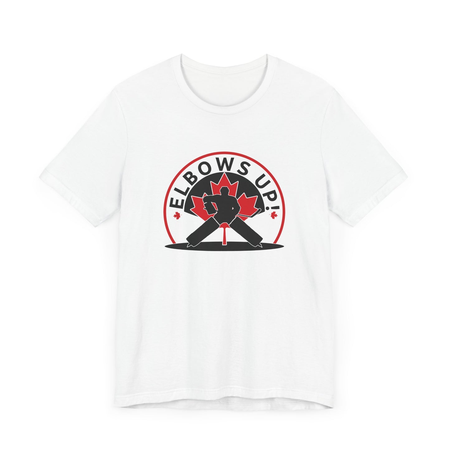 Canada Elbows Up Hockey T-Shirt White