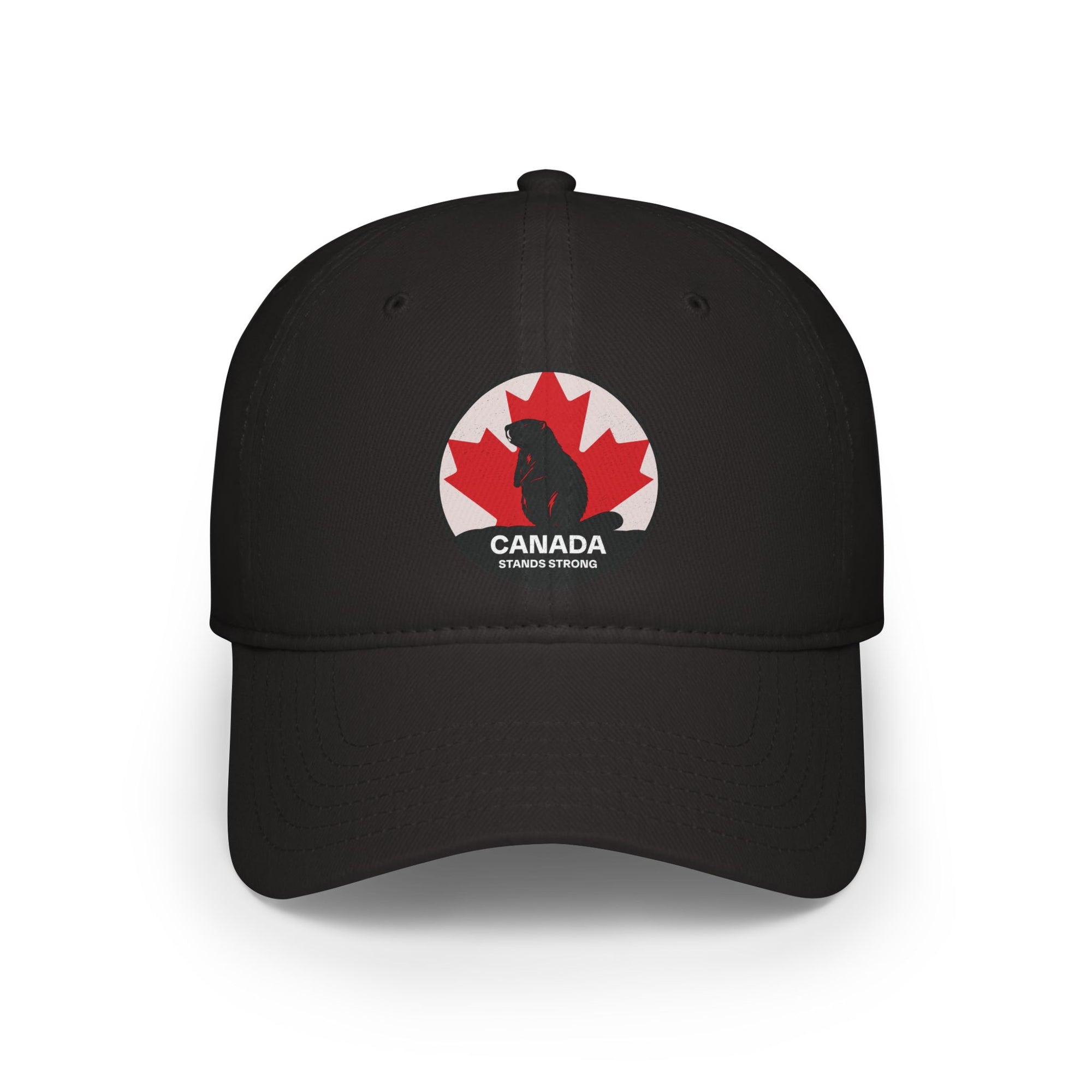 Canada Stands Strong Beaver Baseball Cap Black
