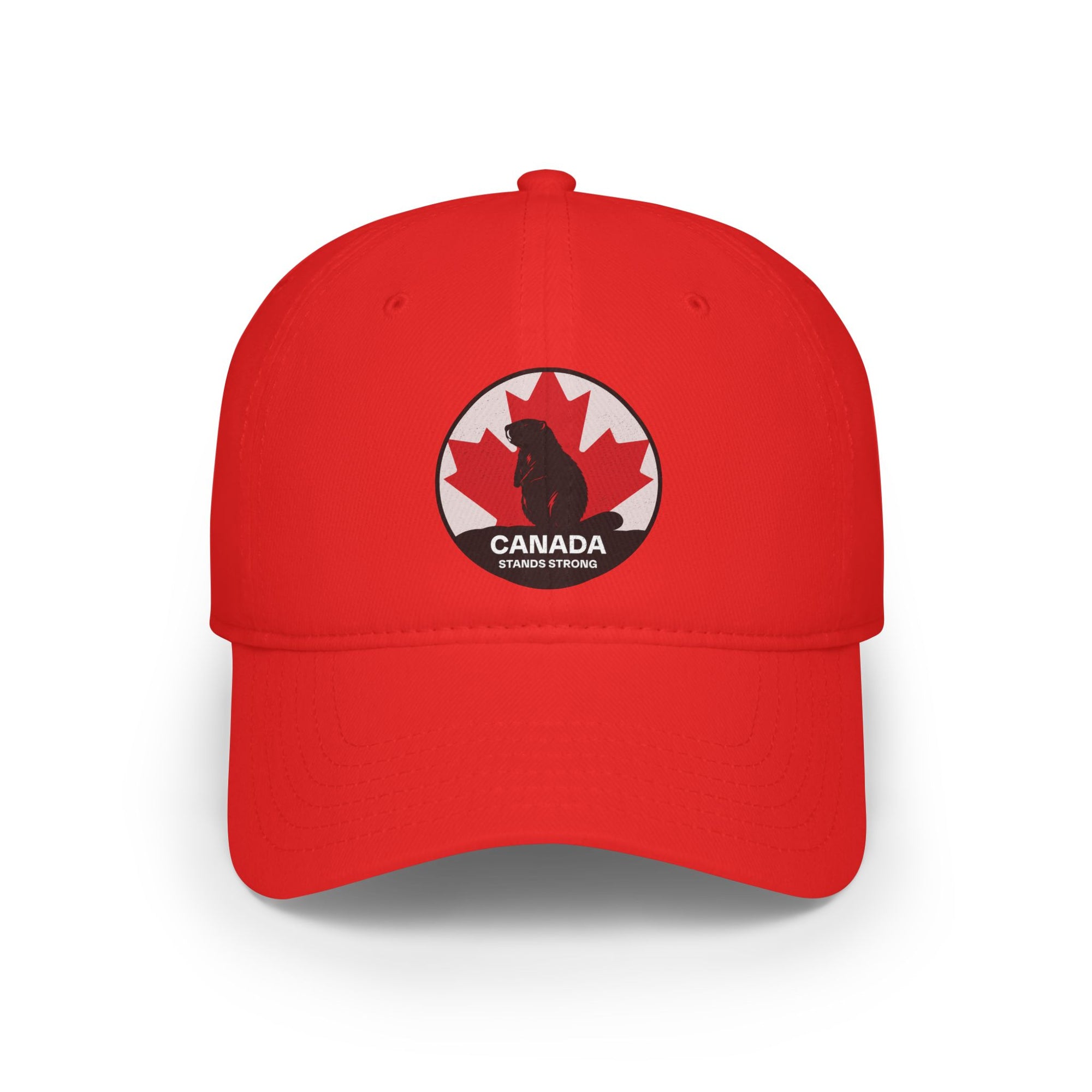 Canada Stands Strong Beaver Baseball Cap Red