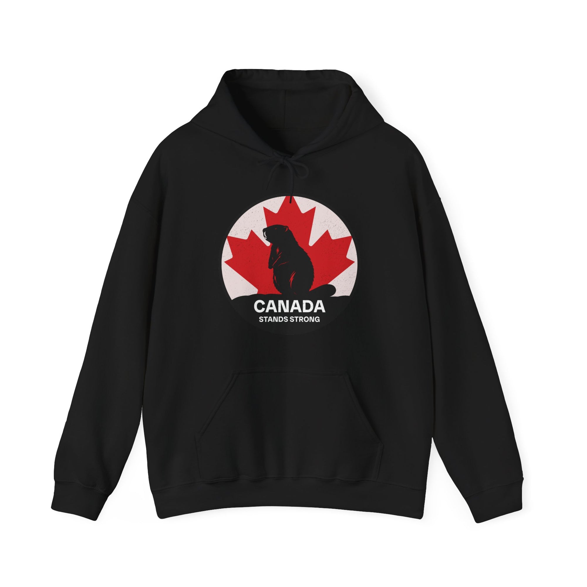 Canada Stands Strong Beaver Hoodie Black