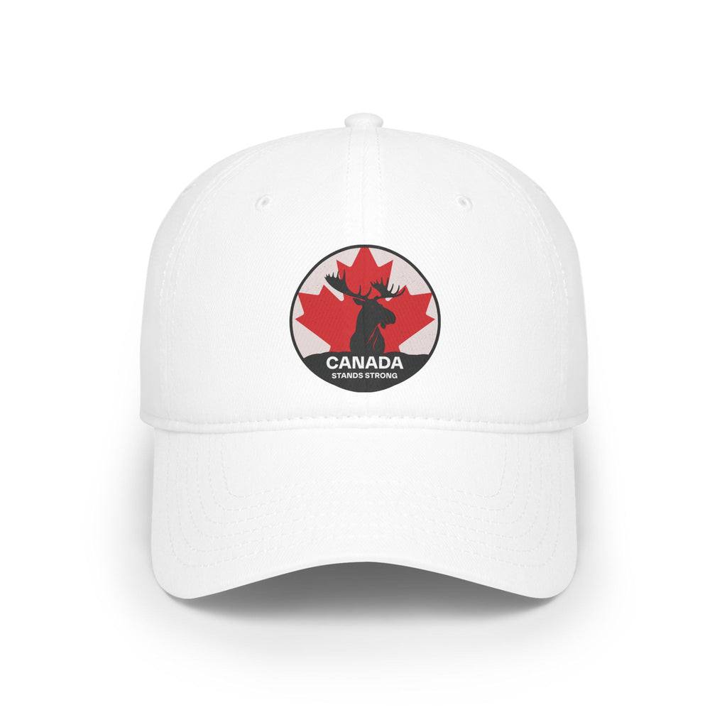 Canada Stands Strong Moose Baseball Cap White