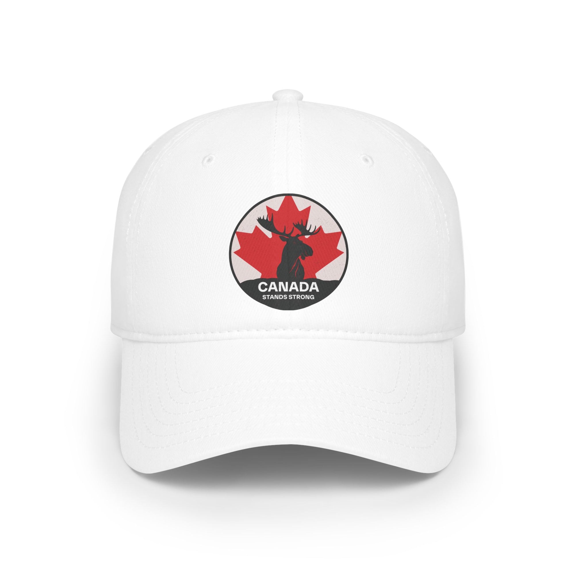 Canada Stands Strong Moose Baseball Cap White