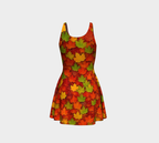Autumn Maple Leaves Flare Dress