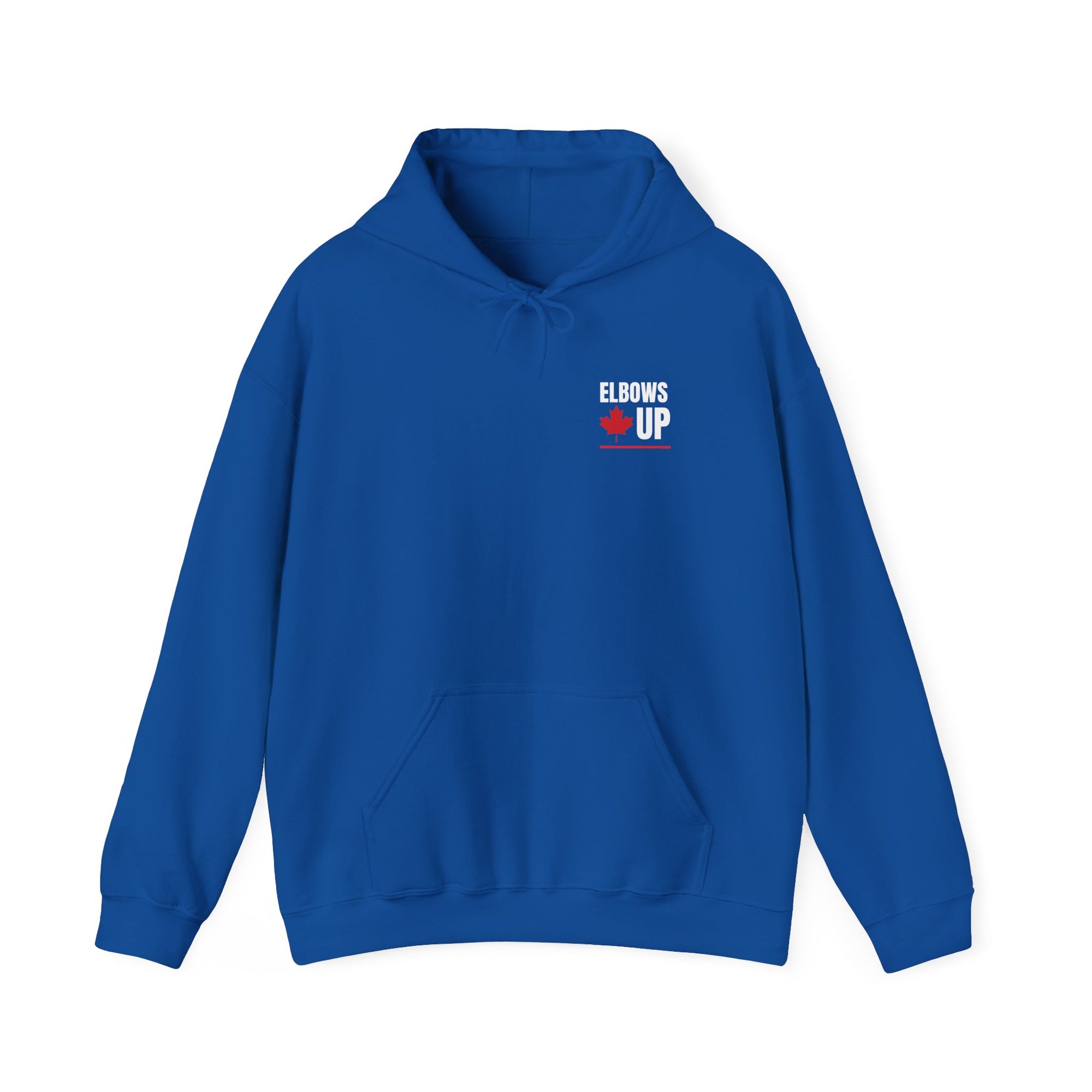 Elbows Up Badge Hoodie Blue